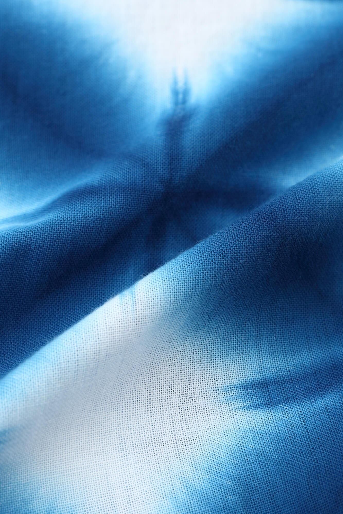 【net限定】伊勢木綿 有松鳴海絞り 半袖シャツ／張正 雪花5