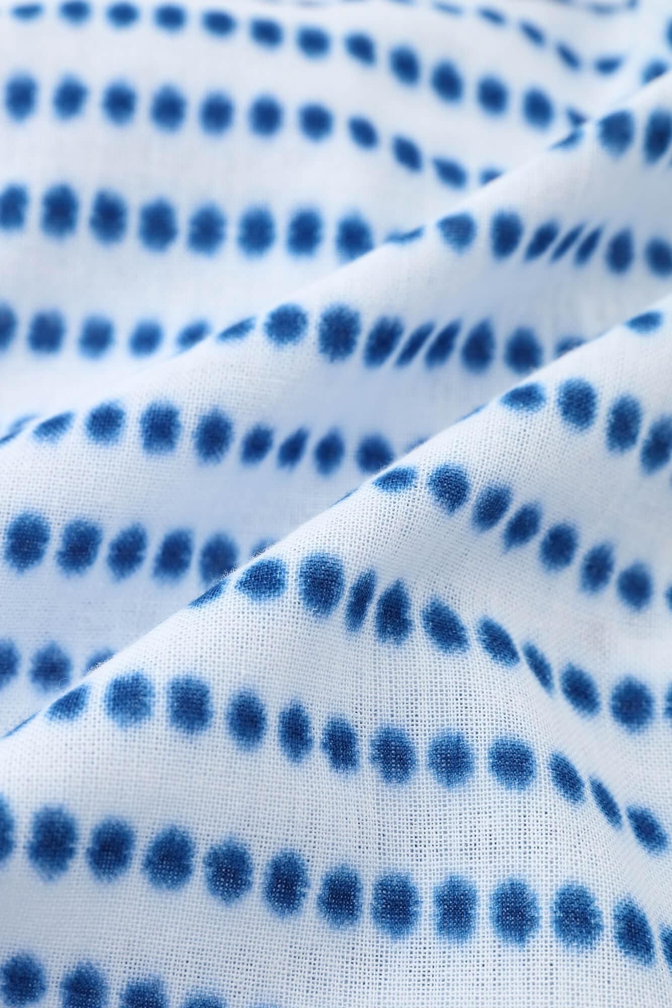 【net限定】知多木綿 有松鳴海絞り 半袖シャツ／張正 豆絞り