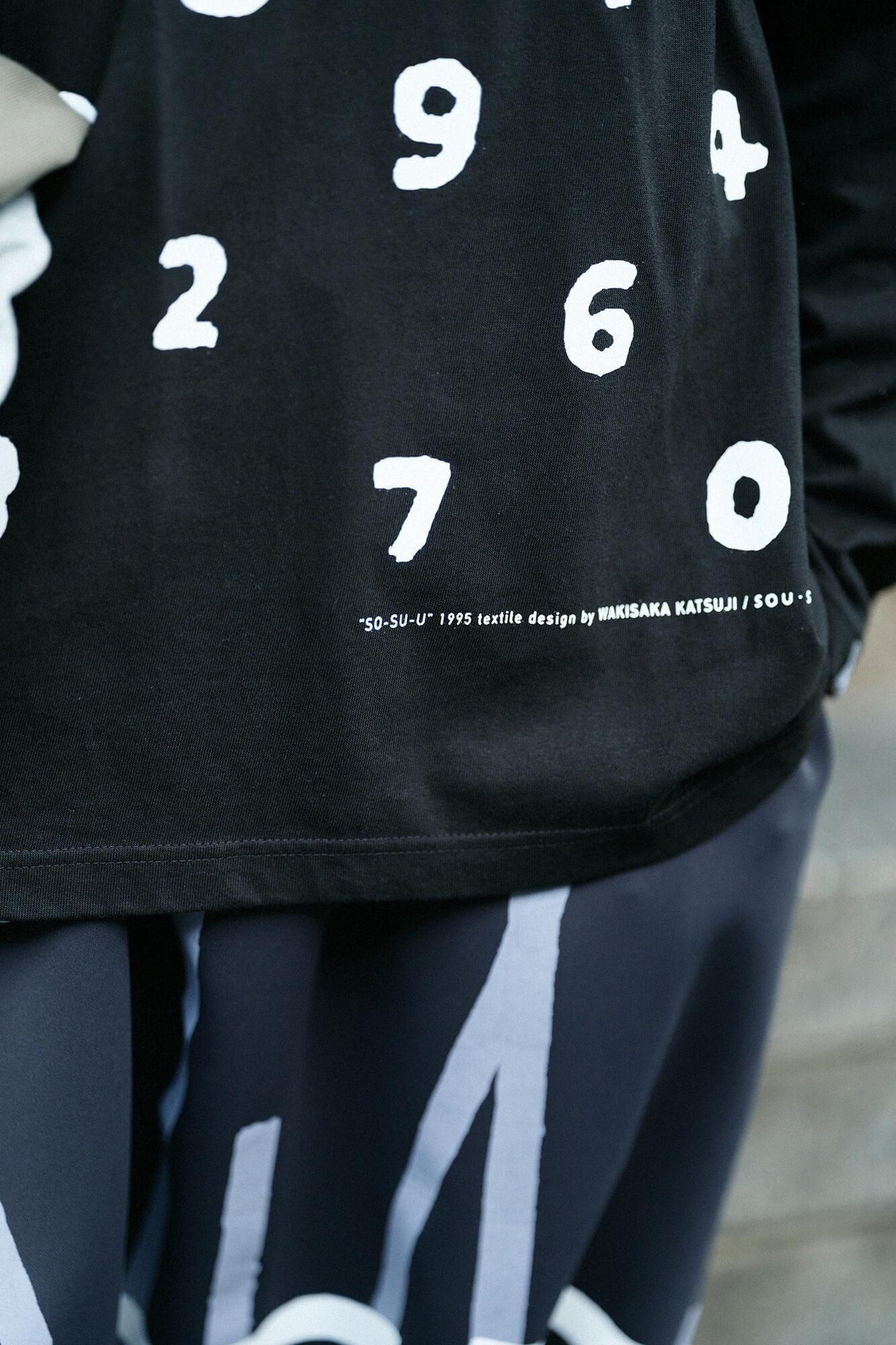 SO-SU-U长袖T恤[5.6]/黑色X白色