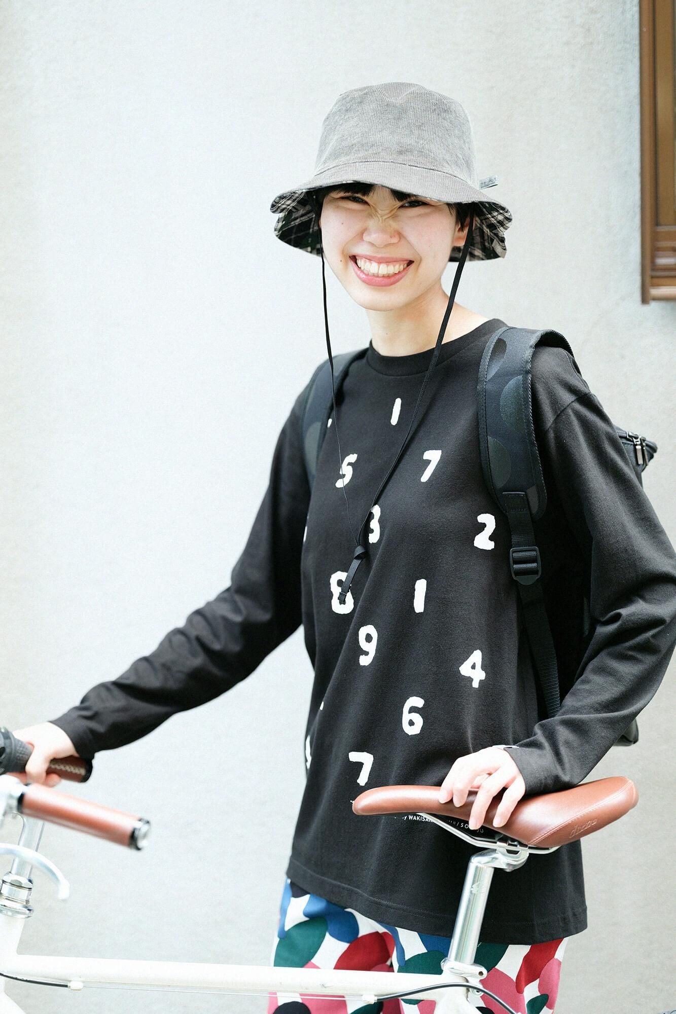 SO-SU-U Long Sleeved T-shirt [5.6]／Black × White