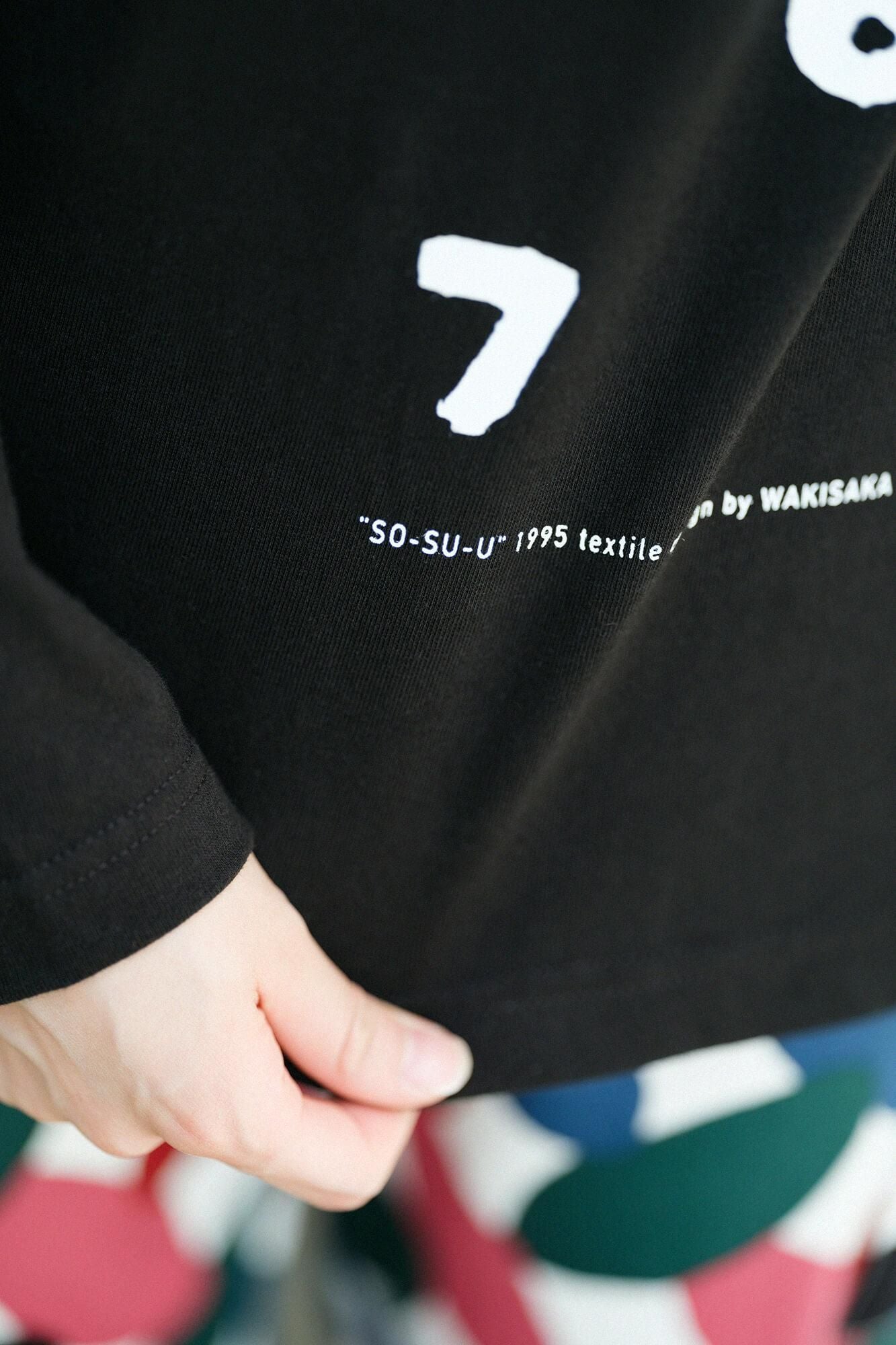 SO-SU-U长袖T恤[5.6]/黑色X白色