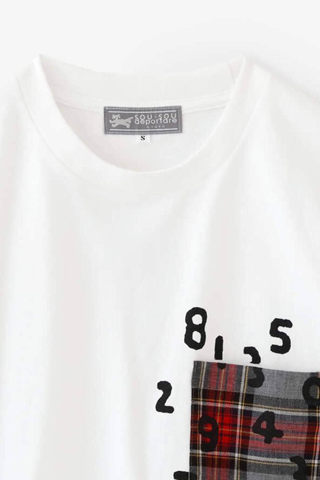 長袖 ポケットTシャツ[5.6]／ホワイト×SO-SU-U昆（こん）