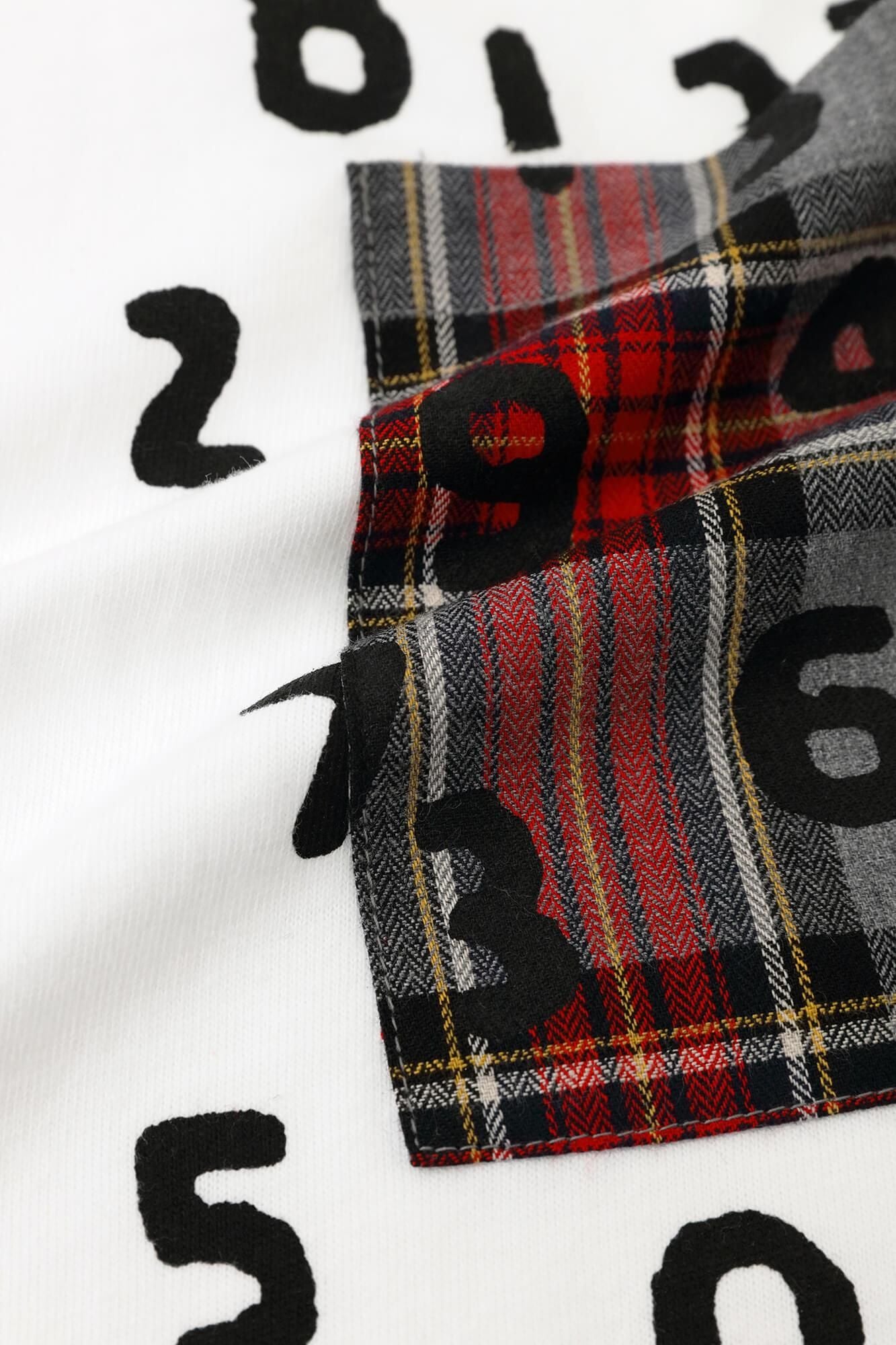 長袖 ポケットTシャツ[5.6]／ホワイト×SO-SU-U昆（こん）