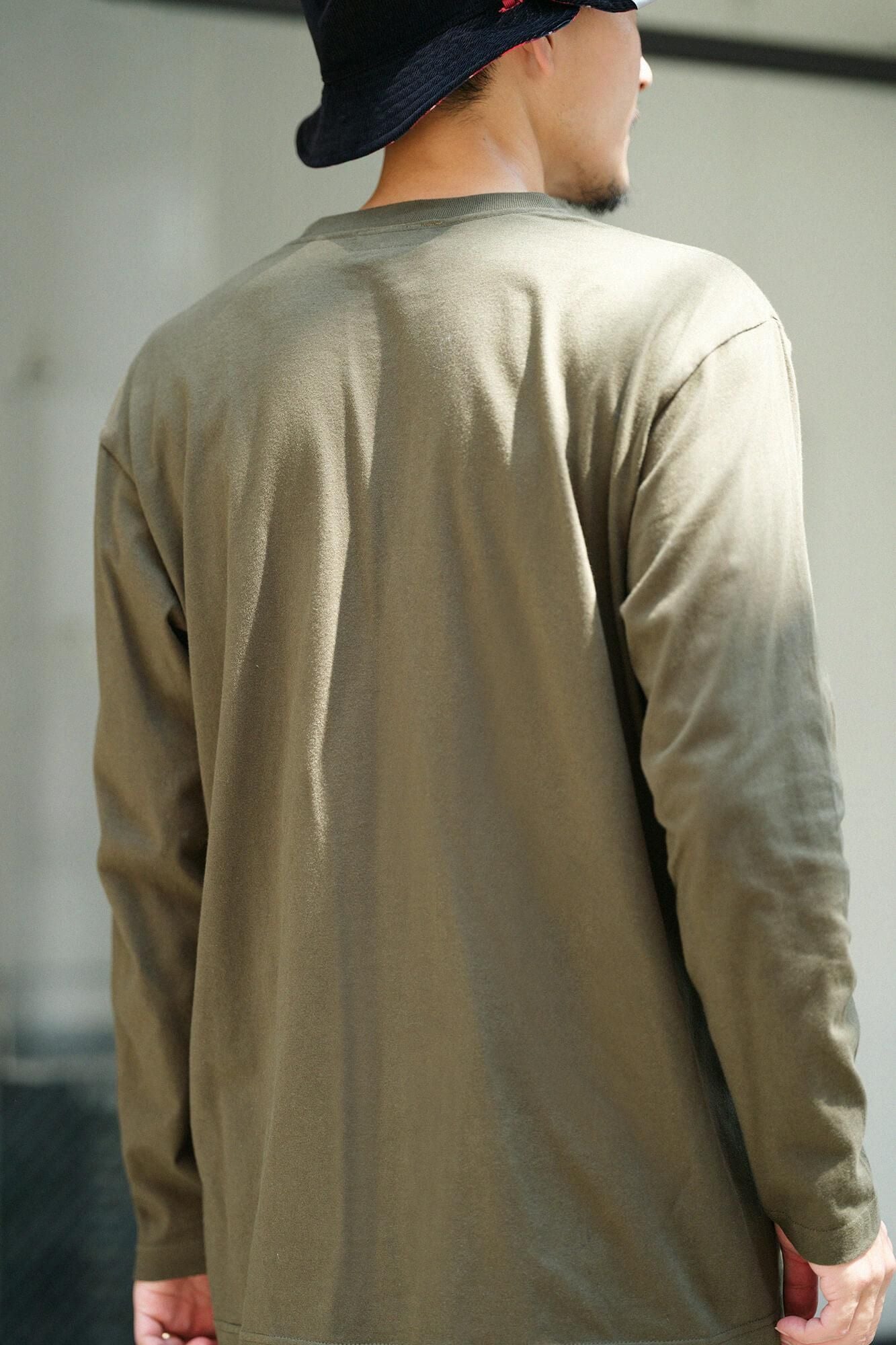 긴 소매 포켓 T셔츠[5.6]/다크 올리브 xSO-SU-U콘