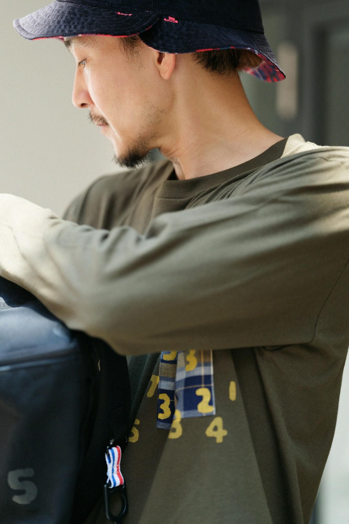 긴 소매 포켓 T셔츠[5.6]/다크 올리브 xSO-SU-U콘