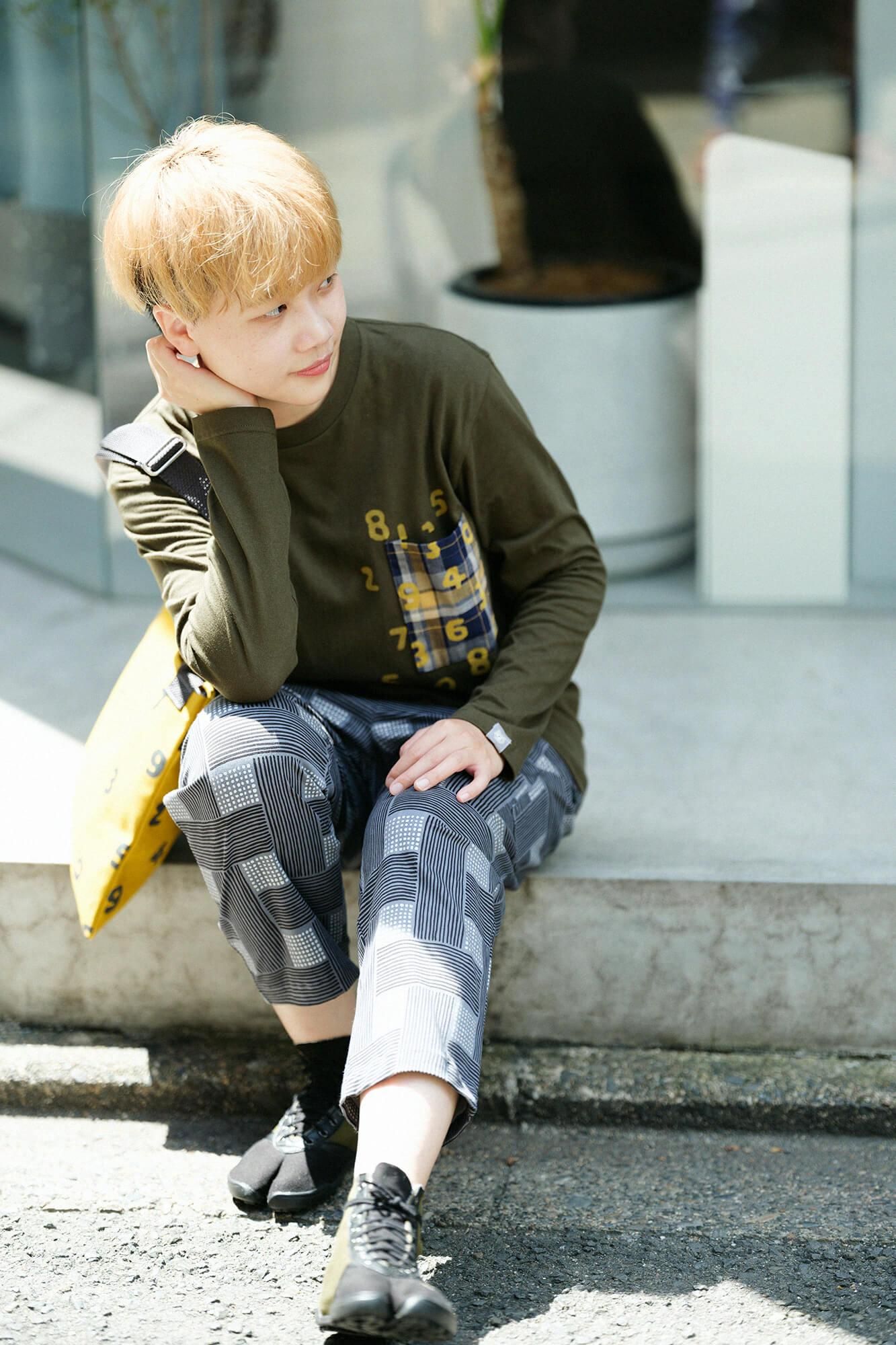 긴 소매 포켓 T셔츠[5.6]/다크 올리브 xSO-SU-U콘