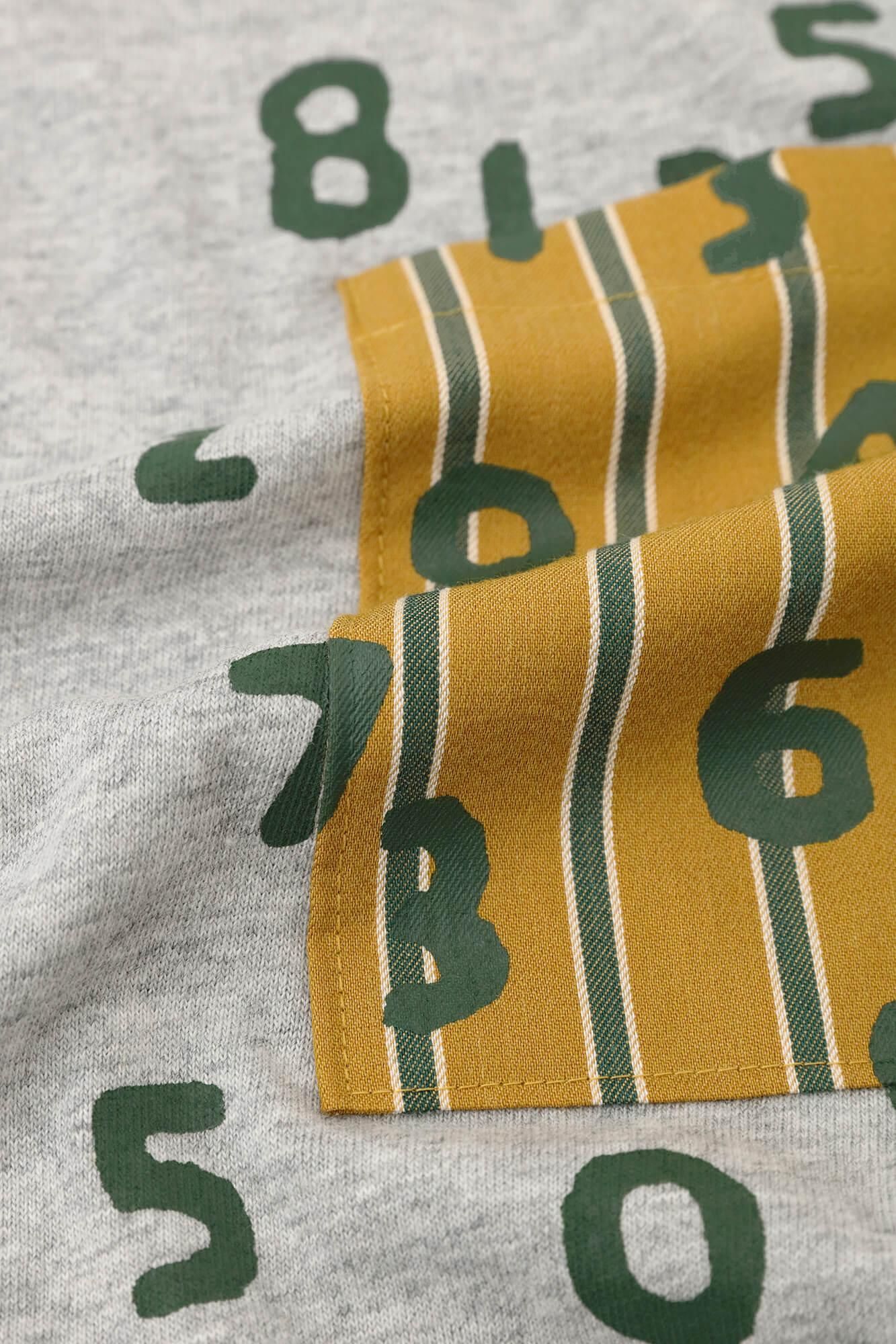 長袖 ポケットTシャツ[5.6]／ヘザーグレー×SO-SU-U昆（こん）