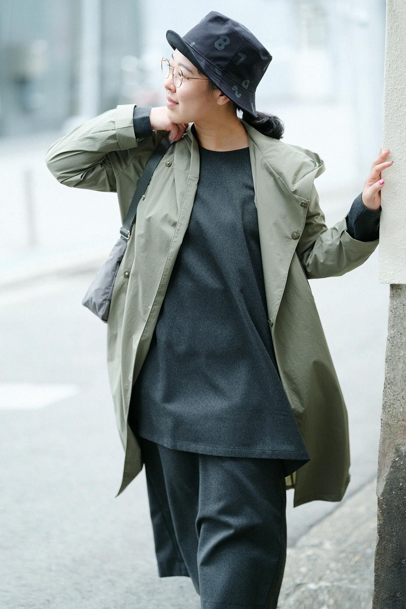 Twill Weave W.L.P. Long Sleeve Tunic／/ Iron Black