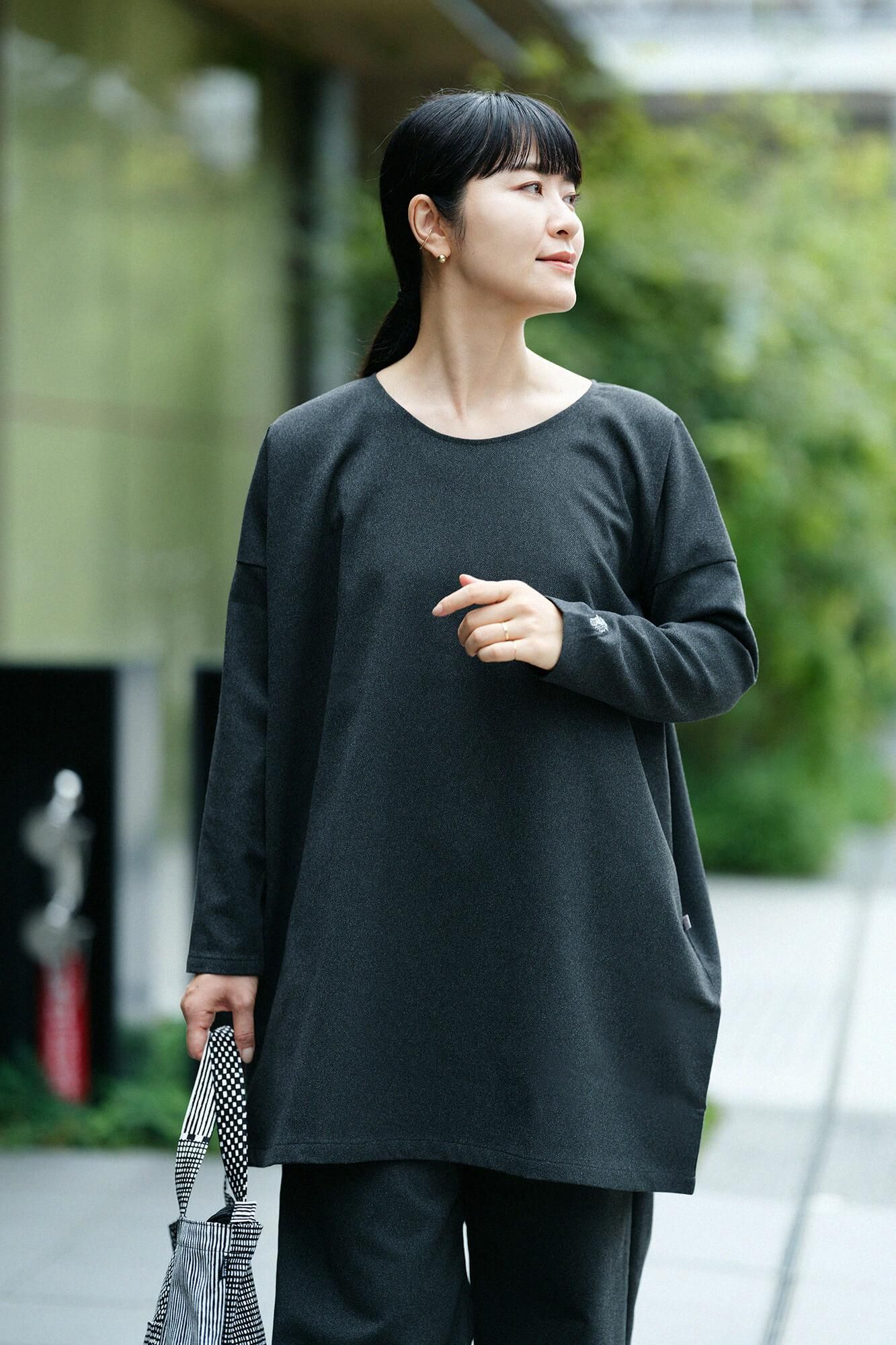 Twill Weave W.L.P. Long Sleeve Tunic／/ Iron Black