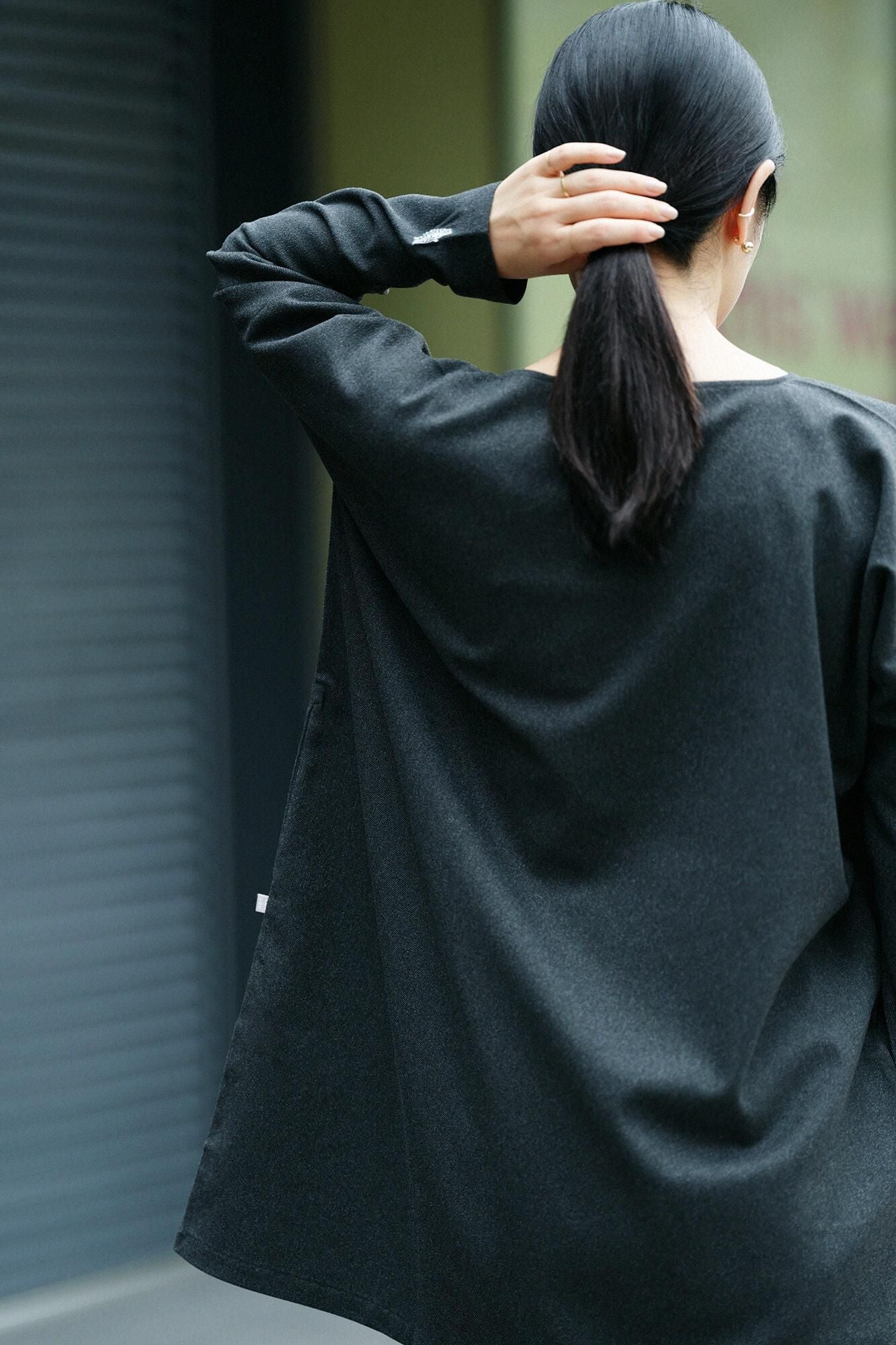 Twill Weave W.L.P. Long Sleeve Tunic／/ Iron Black
