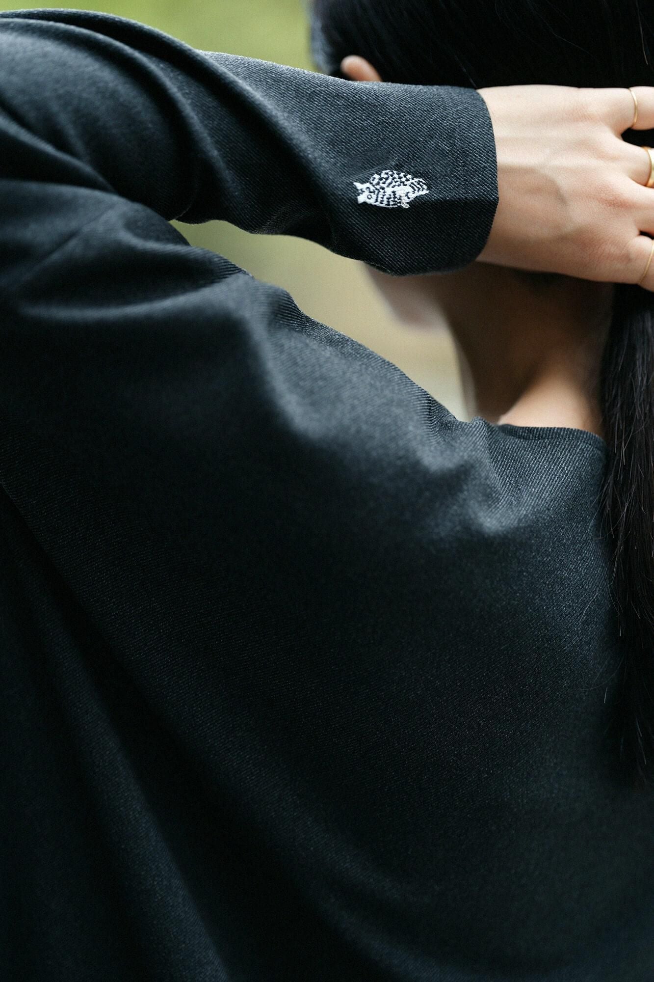 Twill Weave W.L.P. Long Sleeve Tunic／/ Iron Black