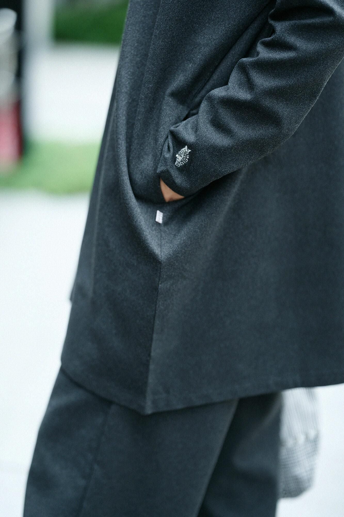 Twill Weave W.L.P. Long Sleeve Tunic／/ Iron Black