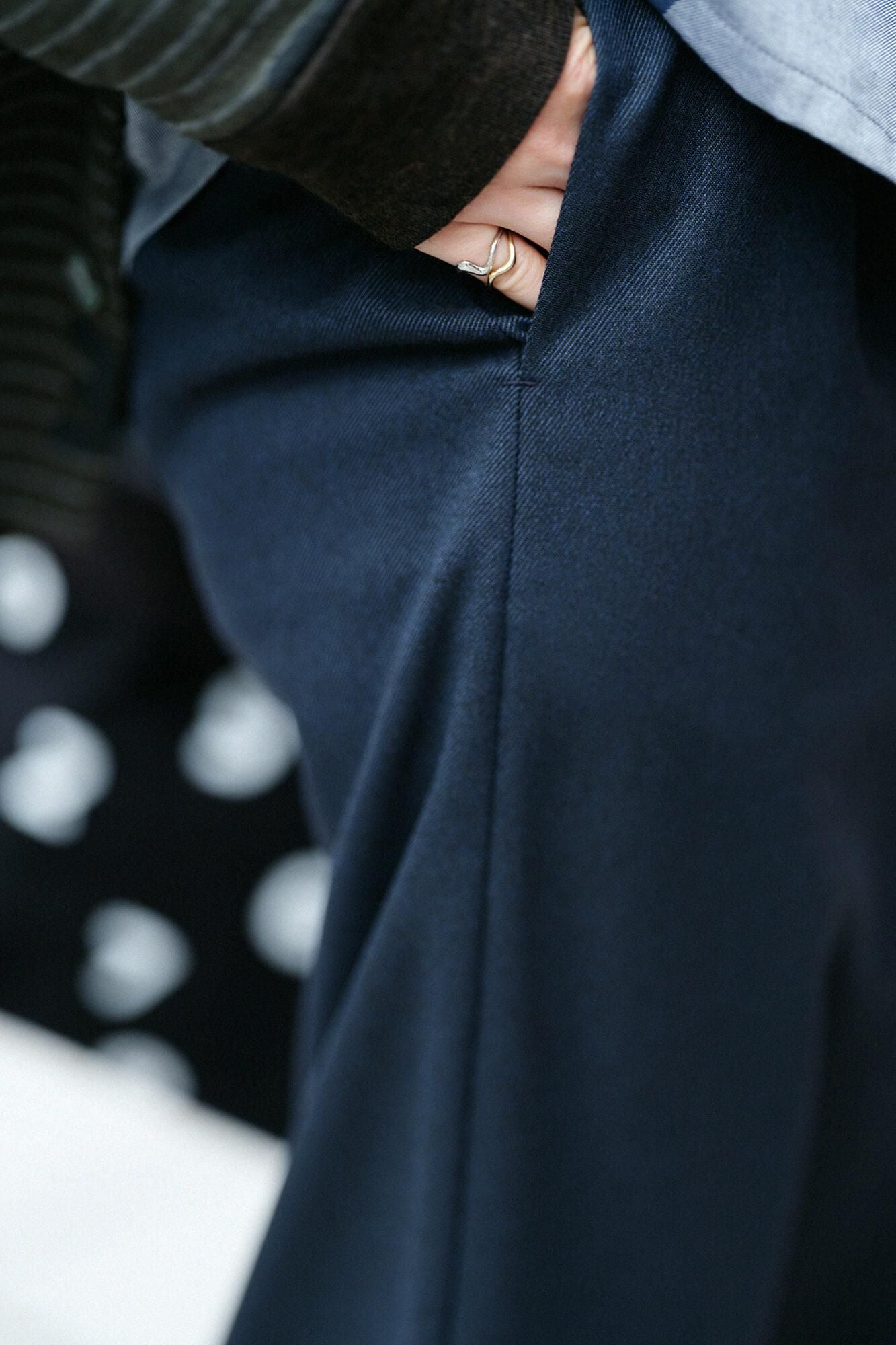 Twill Weave W.L.P. Long Skirt／/ Dark Navy