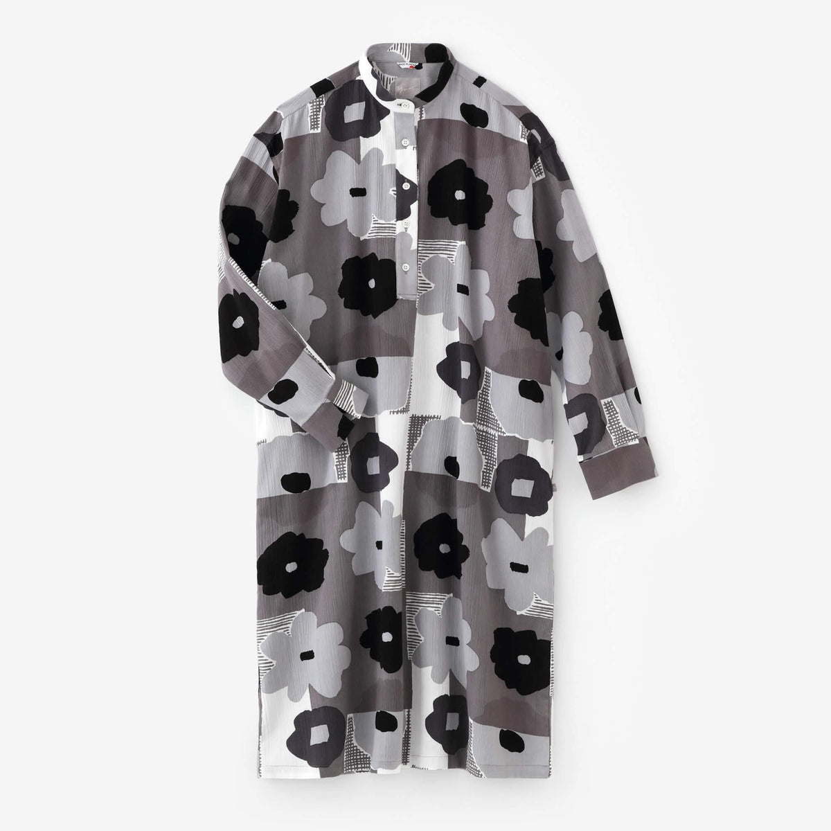 ソウソウ　高島縮　グランシャツワンピース　六分袖 高島縮 20/20 グランシャツワンピース 6分袖