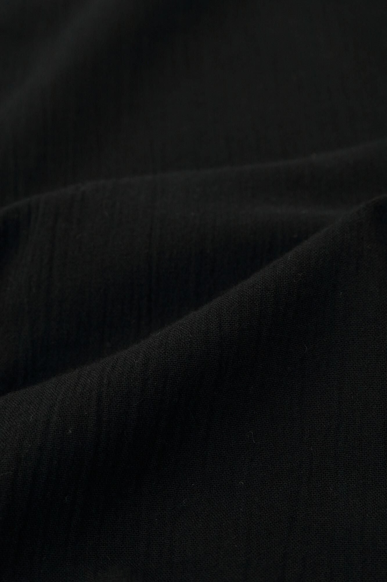 高島縮 20/20 スタンドカラーシャツ SP／濡羽色（ぬればいろ）