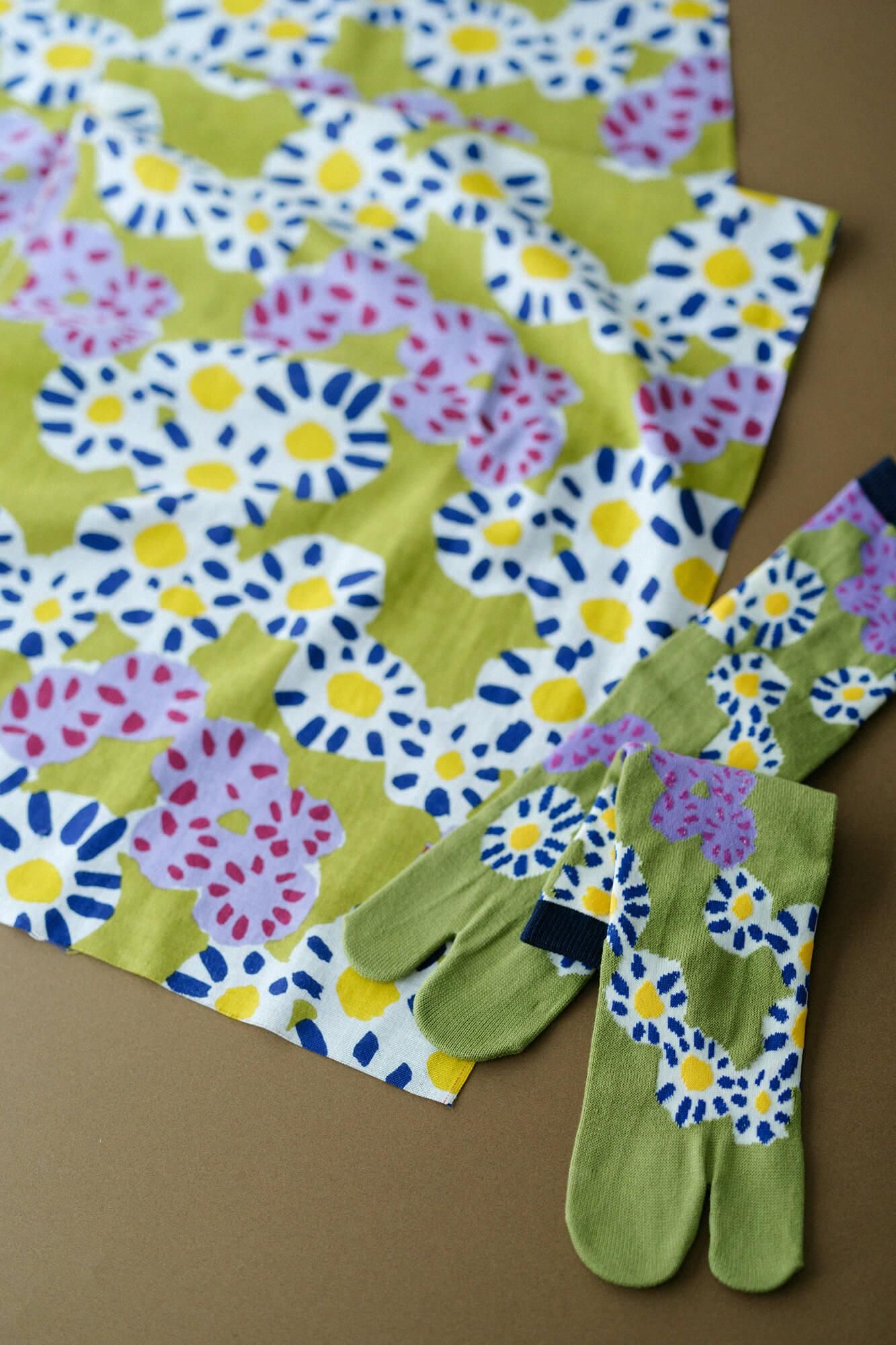 伊勢木棉圖案紋樣手巾/菊花開