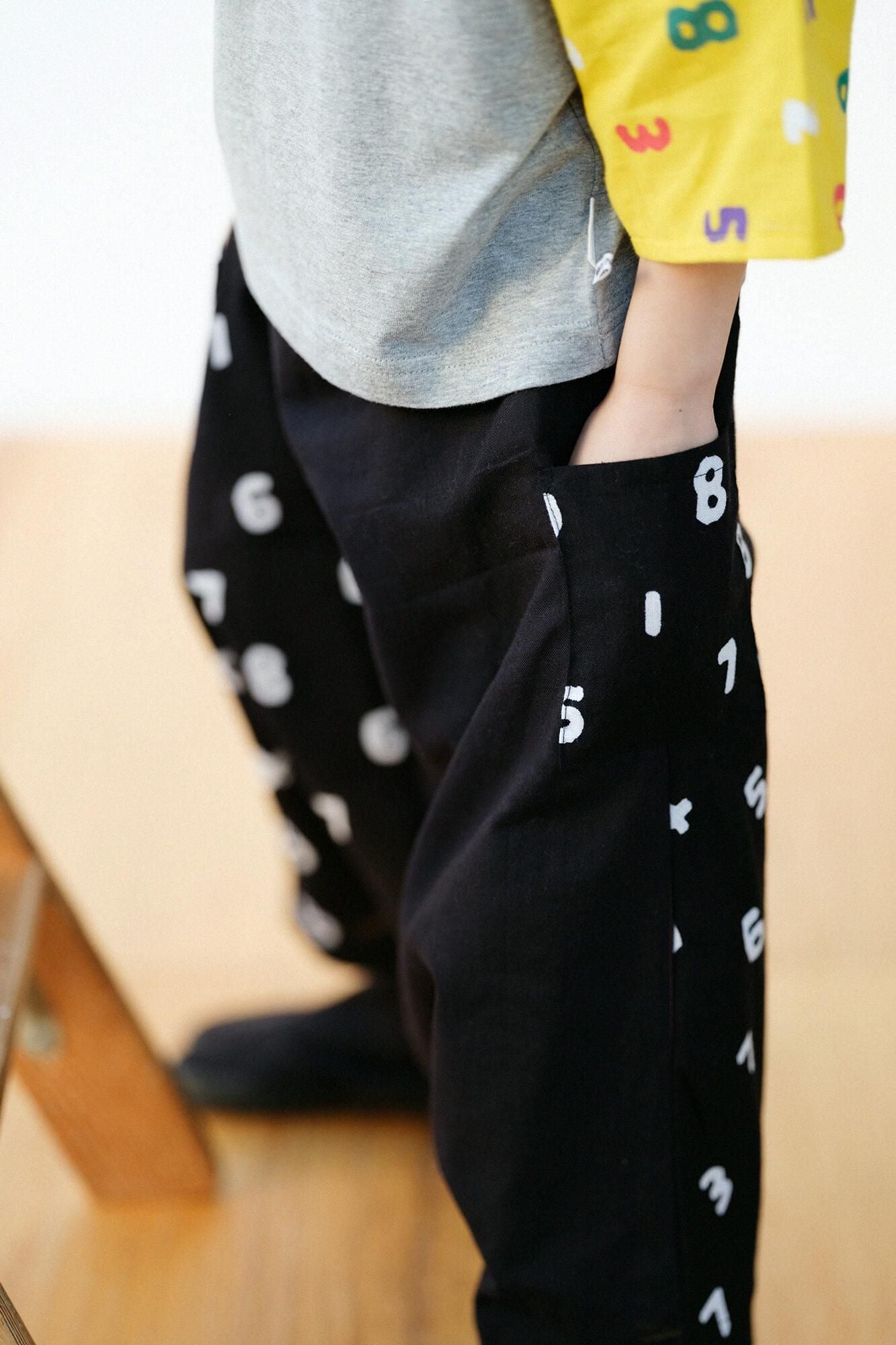 ●伊勢木棉 富士飛鼠褲／黑色x SO-SU-U十數 黑色