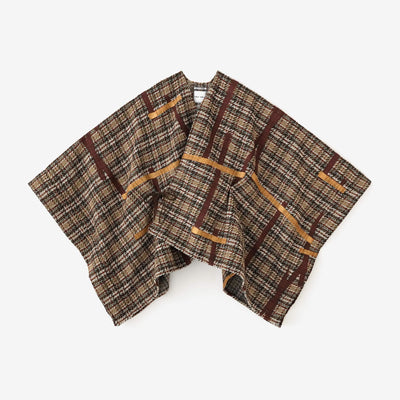 【net限定】ツイード 綾織（あやおり） きさらぎ 短丈（みじかたけ）／鳶（とび）と余白（よはく） 憲法格子（けんぽうごうし）