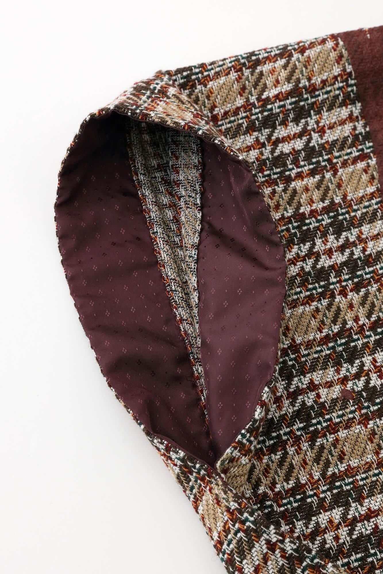 [Disponible uniquement sur le net] Tweed Tissage sergé Kisaragi / Cerf-volant et marges Treillis constitutionnel