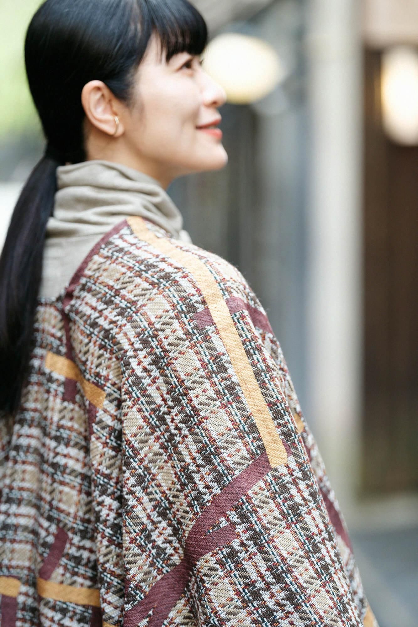 [Disponible uniquement sur le net] Tweed Tissage sergé Kisaragi / Cerf-volant et marges Treillis constitutionnel