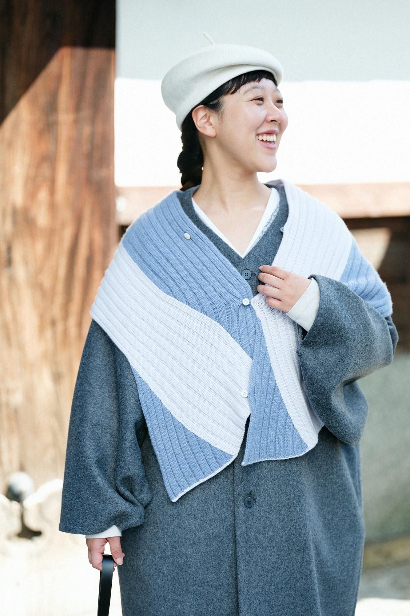 予約】SOU・SOU×ALPHA カシミヤ 枯山水（かれさんすい） 染流し（そめ