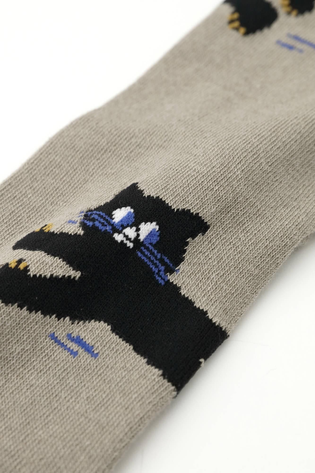 Tabi Tights／Cat Light Greyish Brown