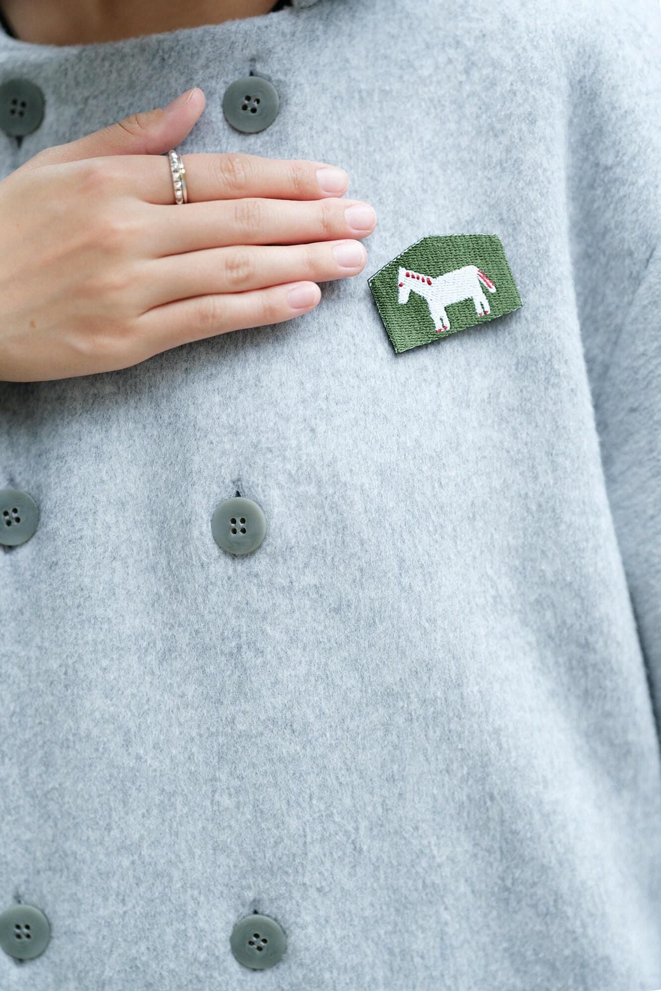 刺繍飾り（ししゅうかざり）／午（うま）