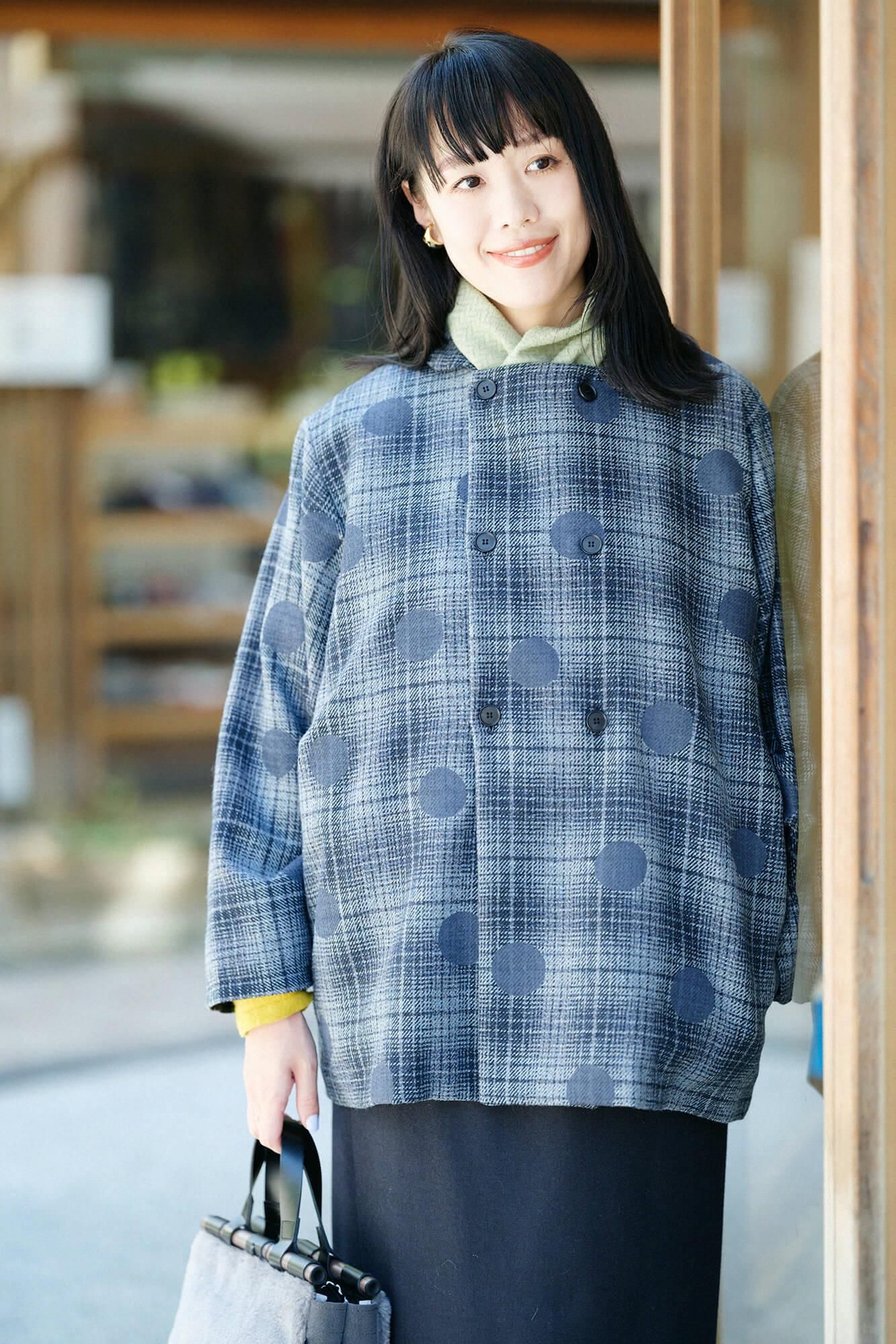 net限定】梳毛格子織（そもうこうしおり） 薙刀被風（なぎなたひ