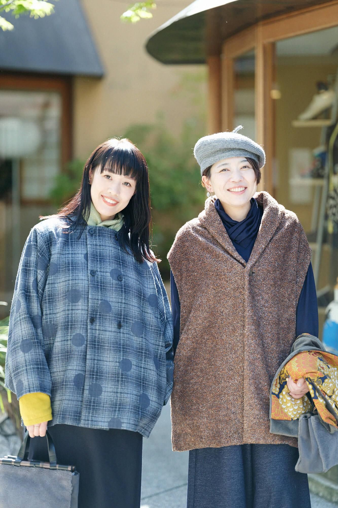 SOU・SOU / 襟つきウールコート薙刀被風袷(なぎなたひふあわせ) net限定】梳毛格子織（そもうこうしおり） 薙刀被風（なぎなたひ