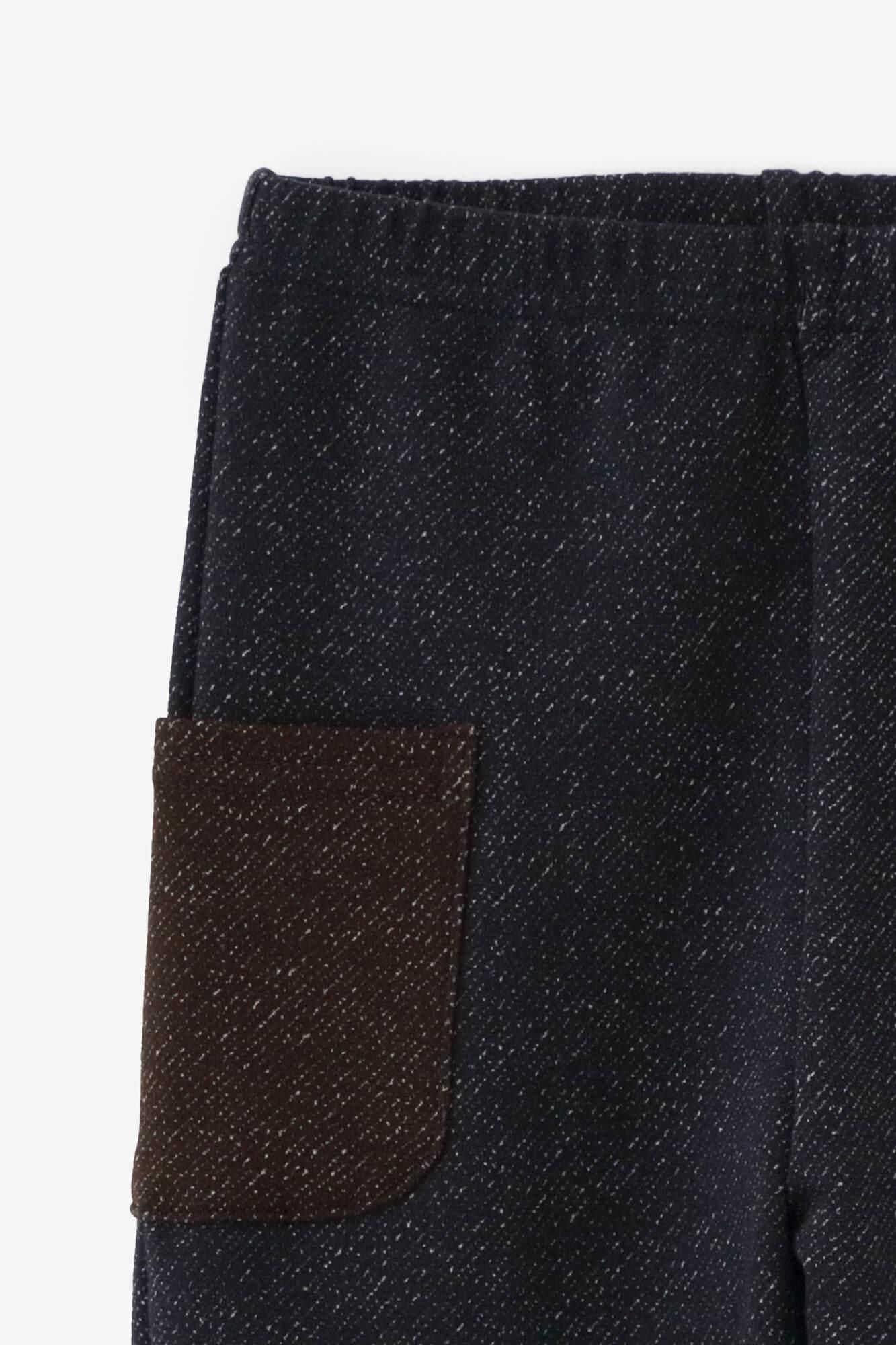 ●插入編 長褲／
深藍色