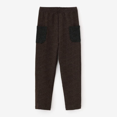 ●插入編長褲／
焦茶色