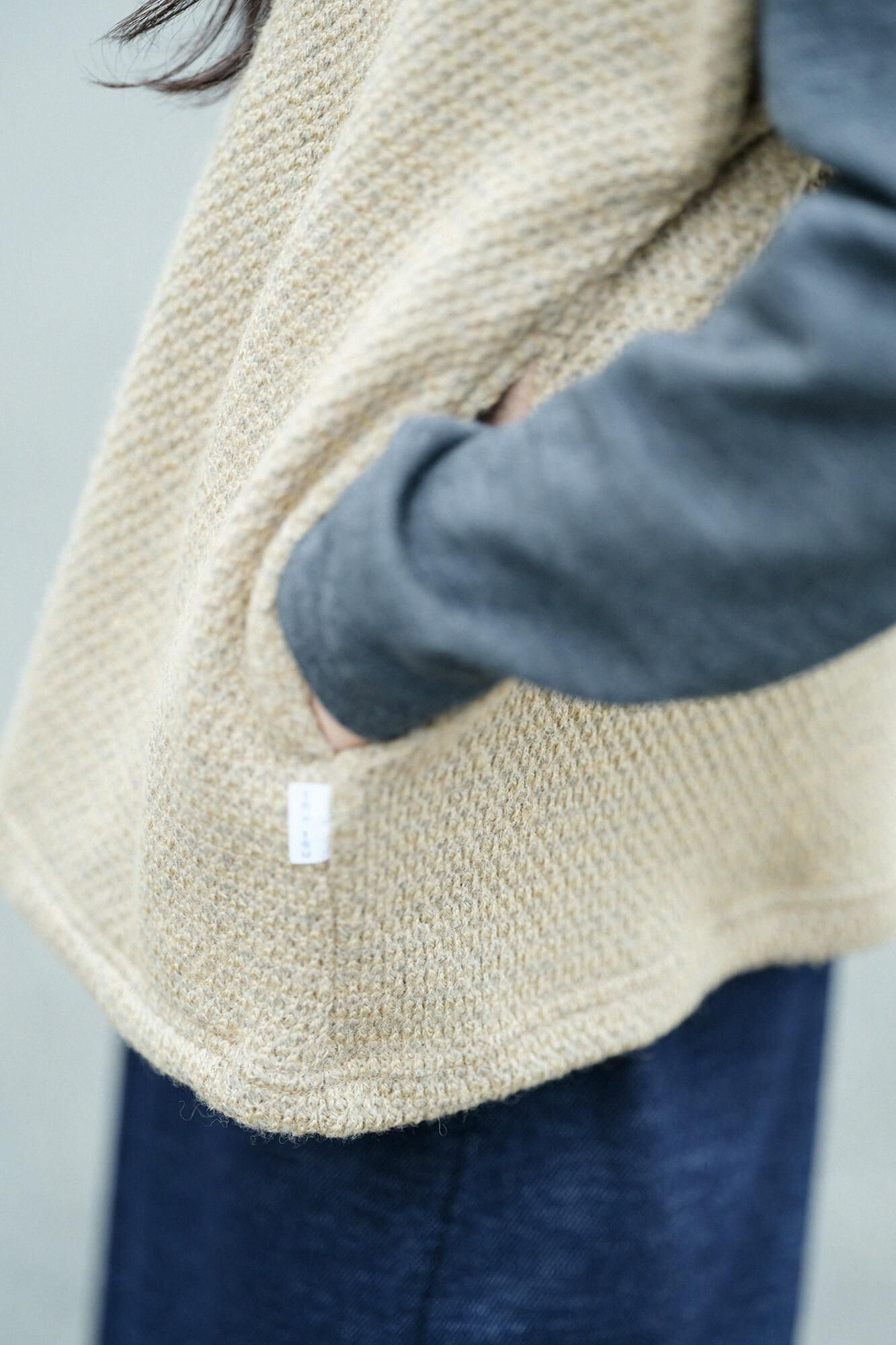 Knit Square Top Shoulder Line / Willow Green