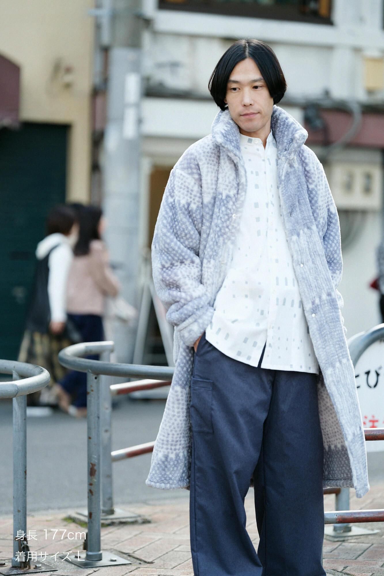 【Pre-order】【net Limited】SOU・SOU×Romance Kosugi Blanket Robe／Lines and Dots（※Scheduled to be shipped around Dec 9）