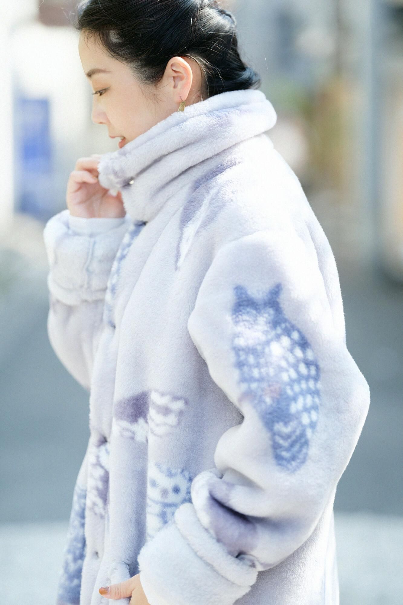 【Pre-order】【net Limited】SOU・SOU×Romance Kosugi Blanket Robe／Owl（※Scheduled to be shipped around Dec 9）