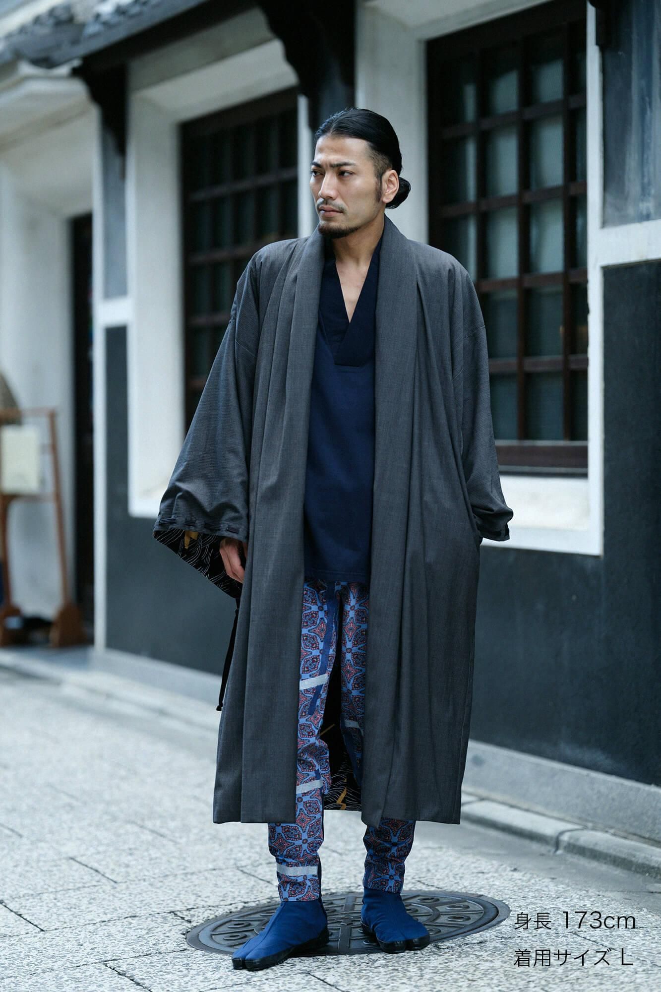 コール天 舶来文様（はくらいもんよう） 裁付（たっつけ）えんゆう穿き／鳶（とび） 水色鼠（みずいろねず）