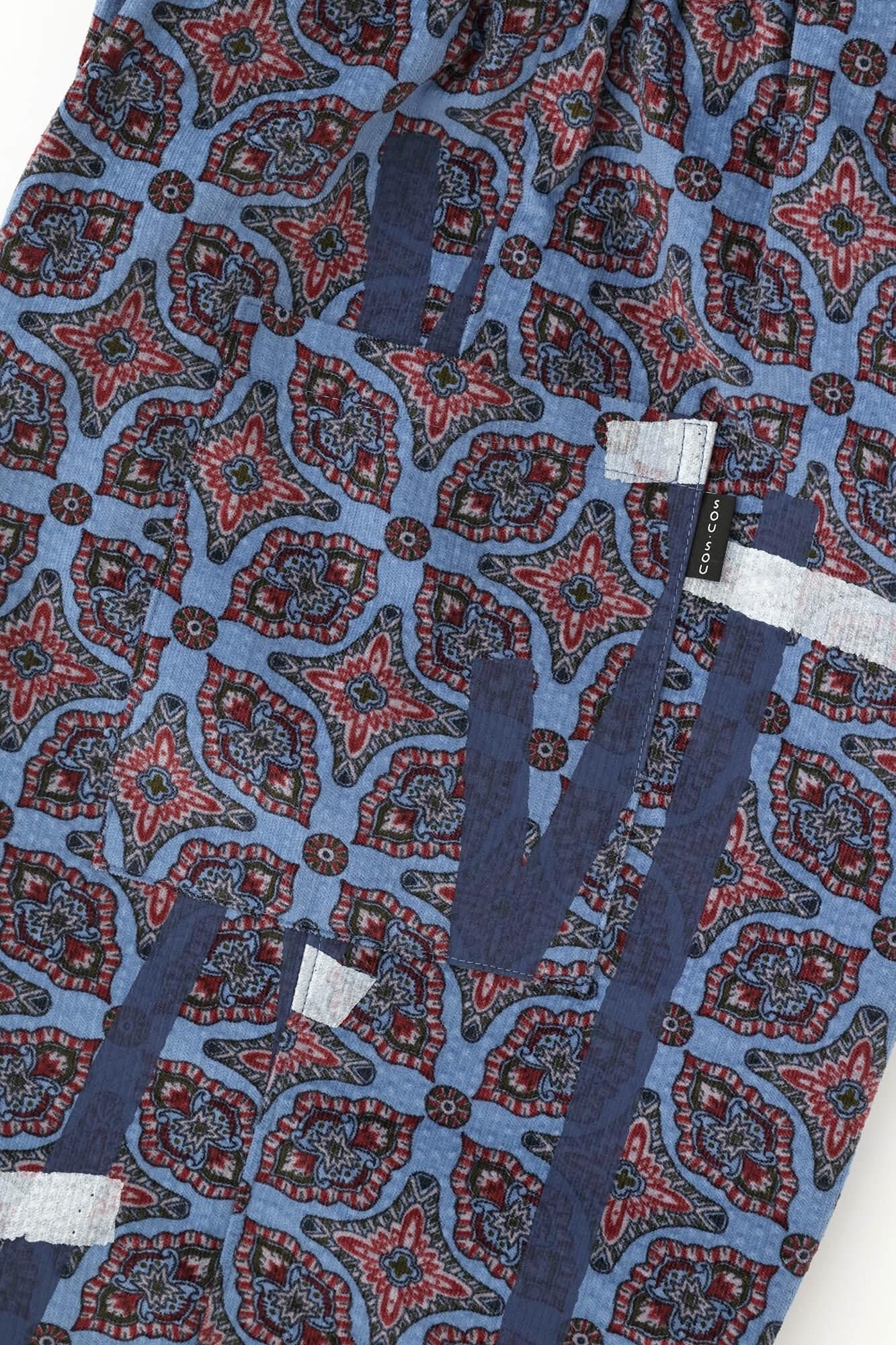 コール天 舶来文様（はくらいもんよう） 裁付（たっつけ）えんゆう穿き／鳶（とび） 水色鼠（みずいろねず）