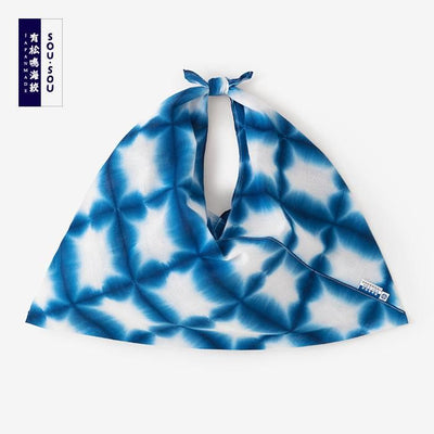 Arimatsu Nariumi Tie-dye Kohabaori Eco Bag / Harisho Snow Flakes1