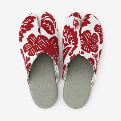 窄版室內分趾拖鞋／版畫