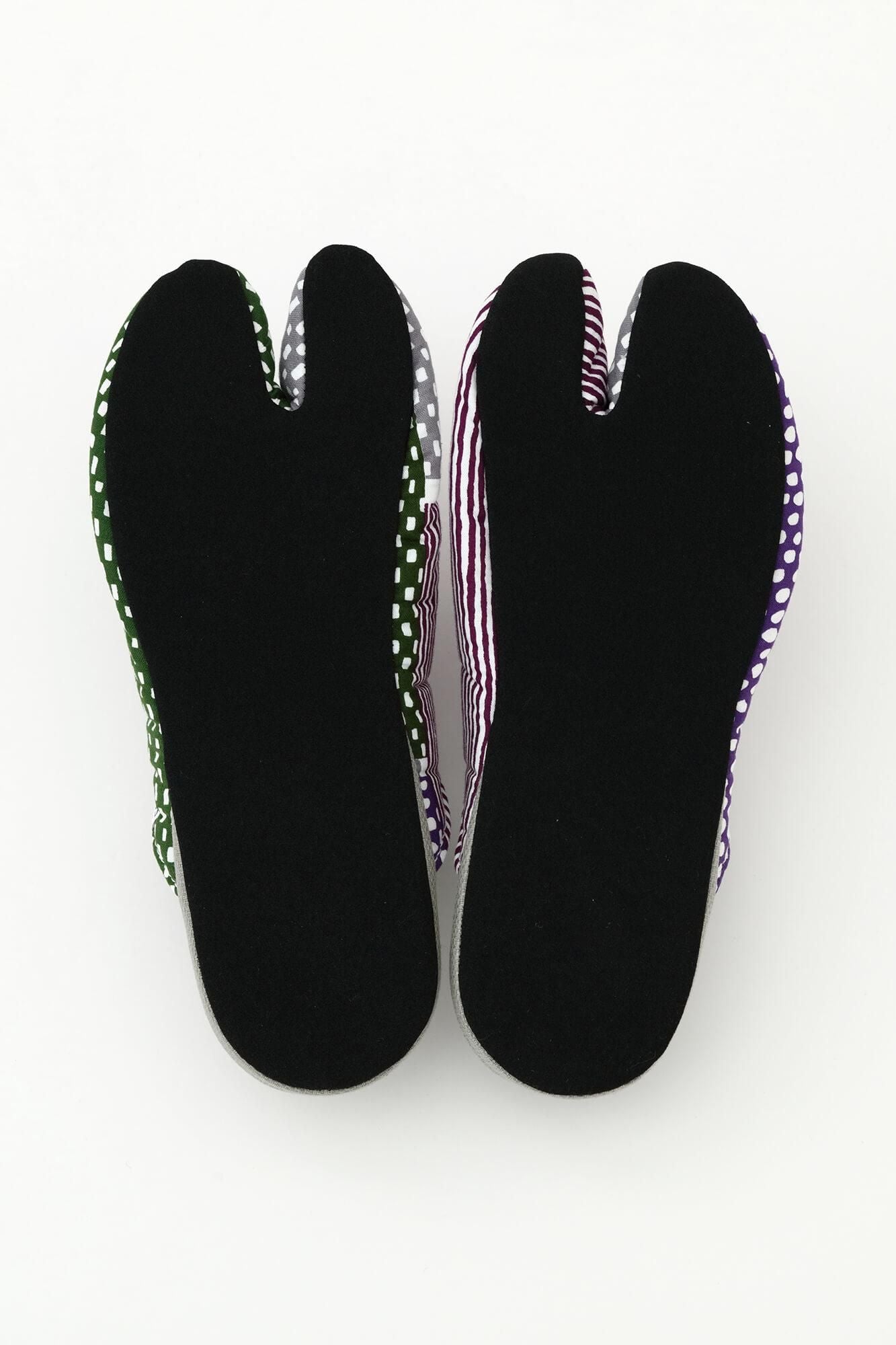 窄版室內分趾拖鞋／點線 川沿