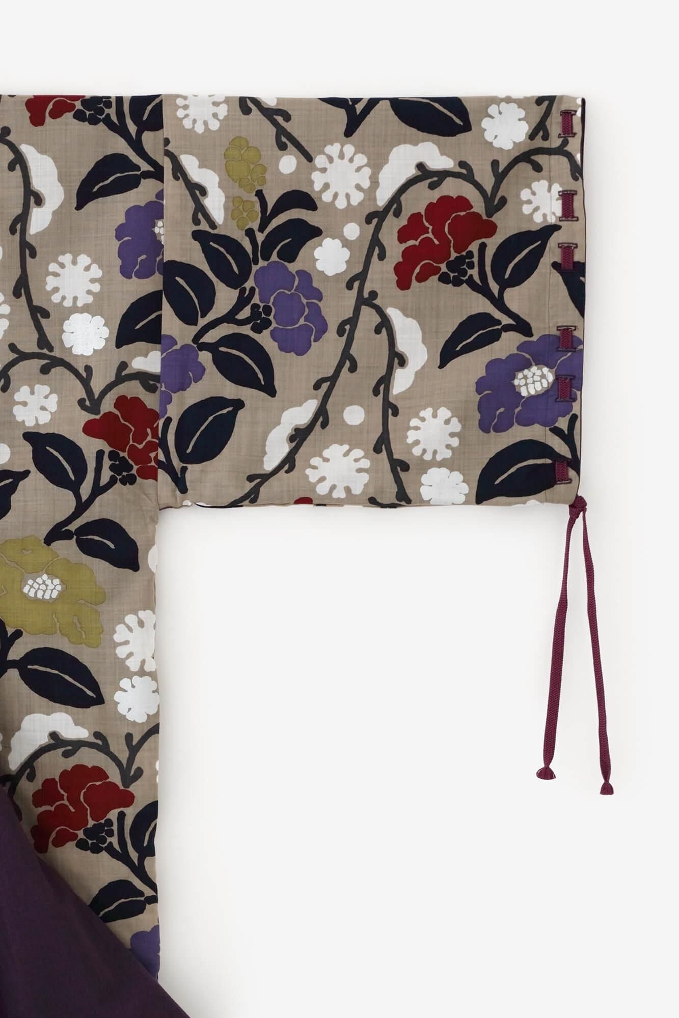 Mousseline, kyung, réversible, violet foncé, × snowmochi willow, camélia (mochi neige yanagi, tsubaki)