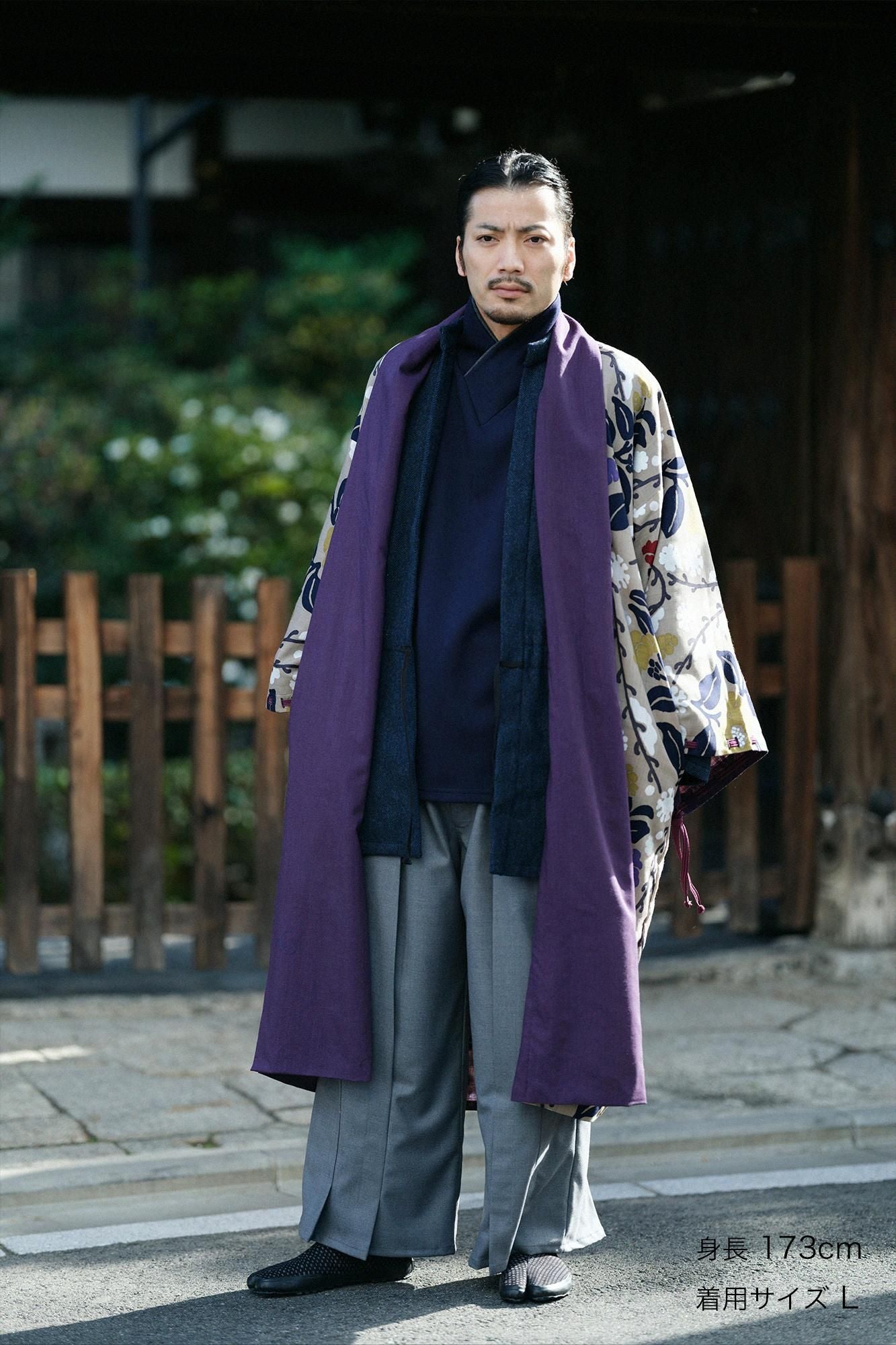 Mousseline, kyung, réversible, violet foncé, × snowmochi willow, camélia (mochi neige yanagi, tsubaki)