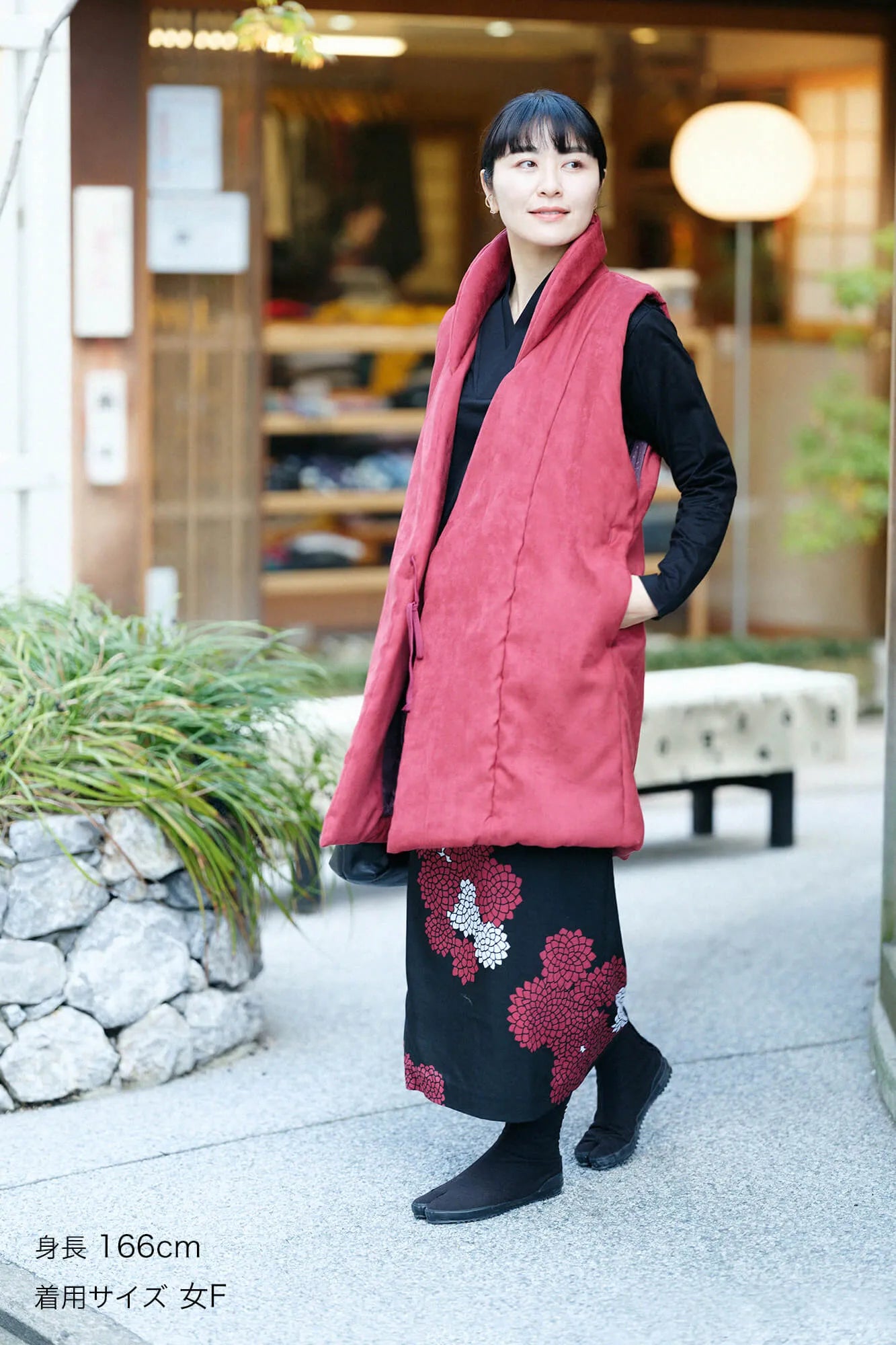 フェイクヌバック 長陣羽織（ながじんばおり） 中綿袷（なかわたあわせ