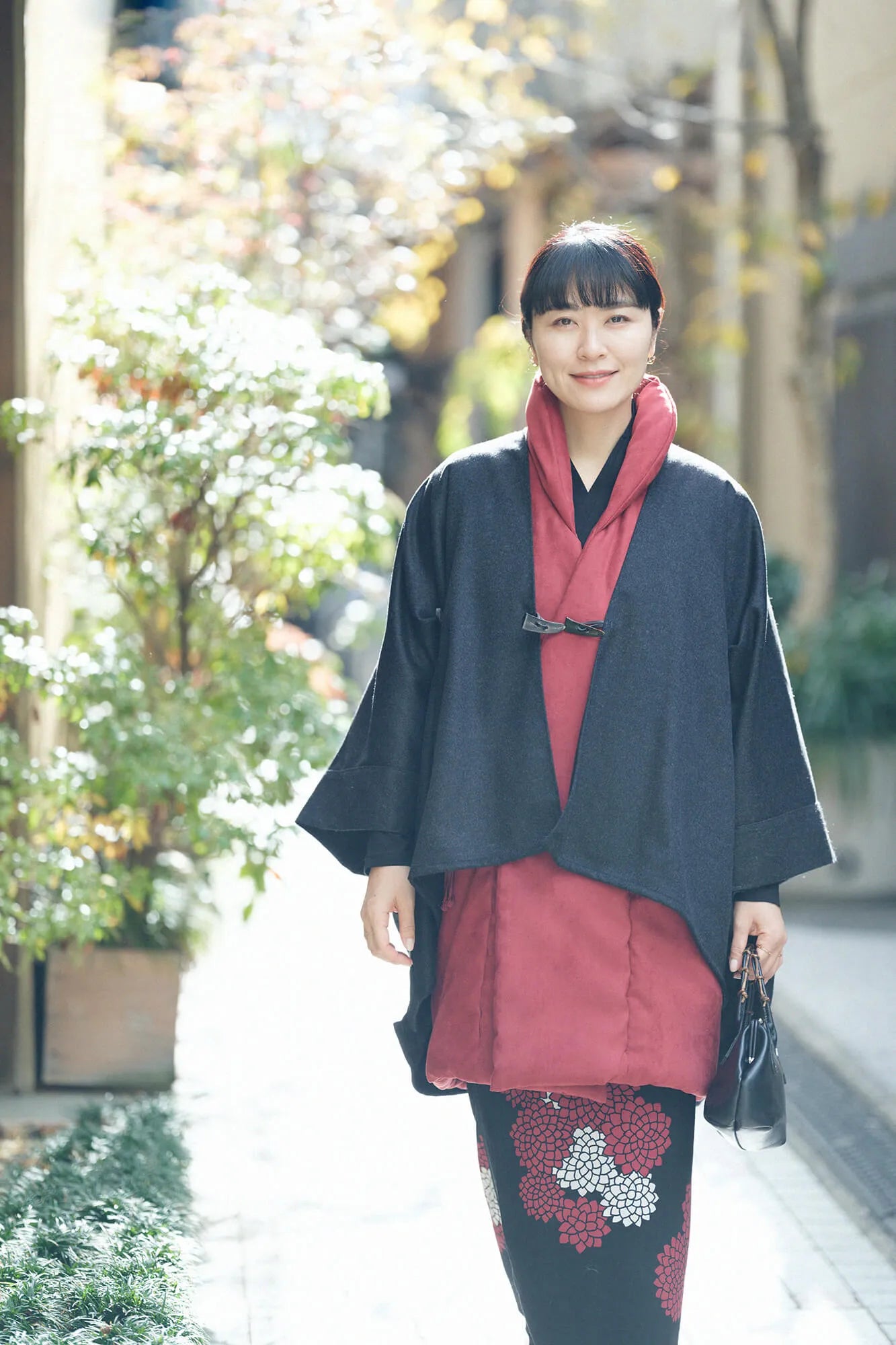 フェイクヌバック 長陣羽織（ながじんばおり） 中綿袷（なかわたあわせ