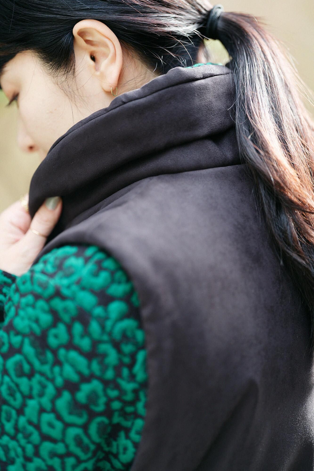 フェイクヌバック 長陣羽織（ながじんばおり） 中綿袷（なかわたあわせ