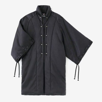 假nubuck，长chinbaori，Miyako袖子，衬里衬里，黑色和海军蓝色（黑色和海军蓝色）