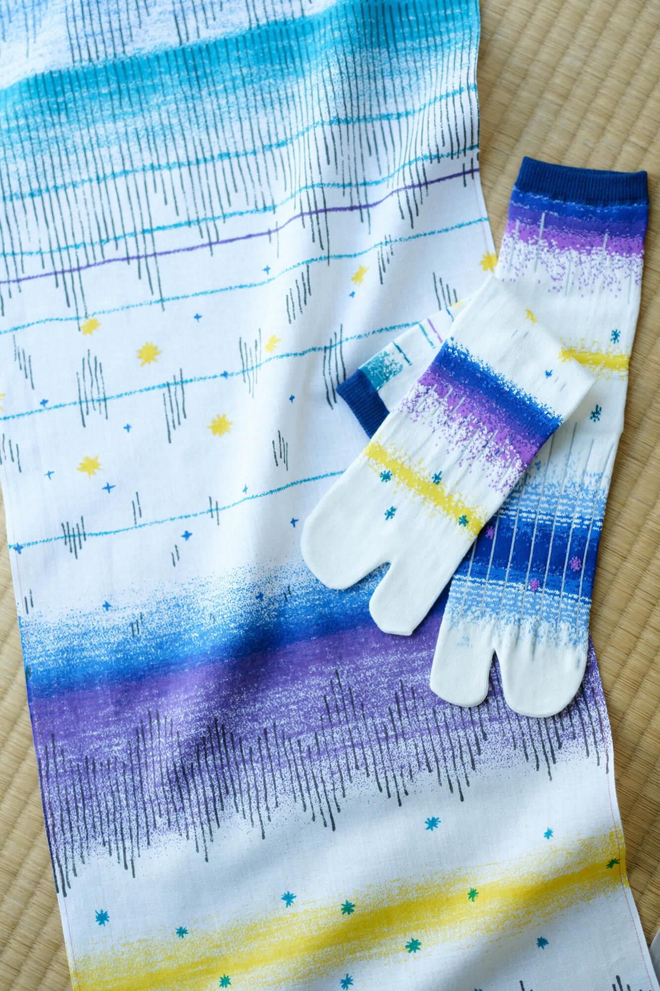 伊勢木綿 textile手ぬぐい／閉塞成冬（そらさむくふゆとなる）