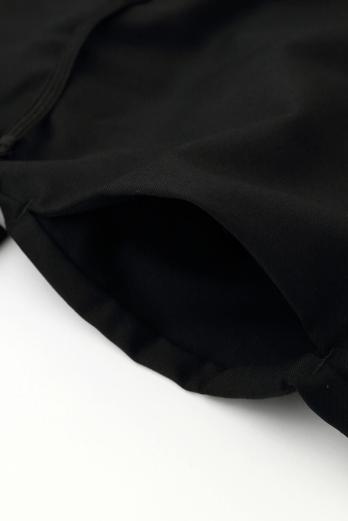  42雙線 梳毛 角袖風靡外套／黑色2