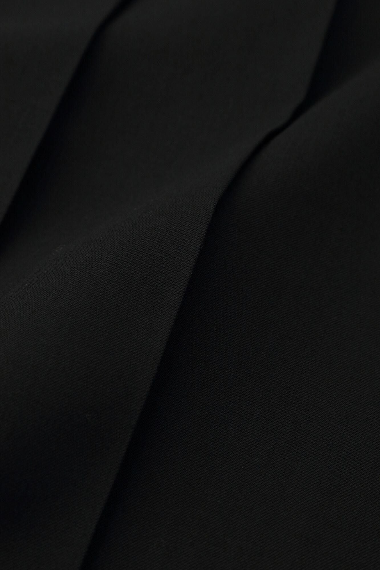 42-count Twin Yarn Combed Yarn Hakama Pants with Lining / Black