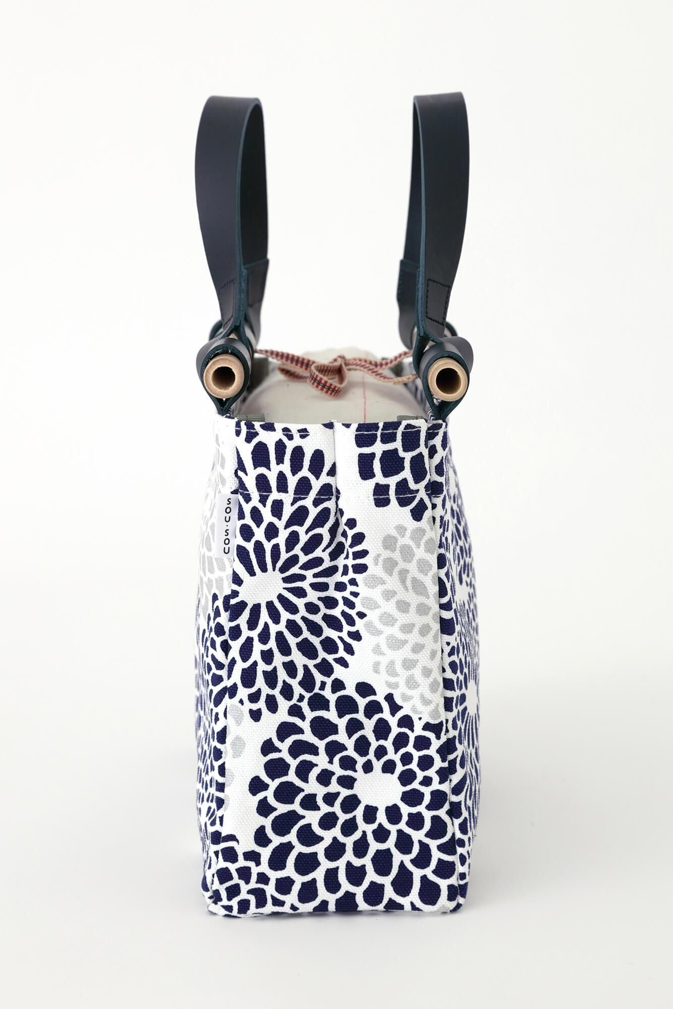 道行小筥 竹柄帆布手提包／全菊 清風2