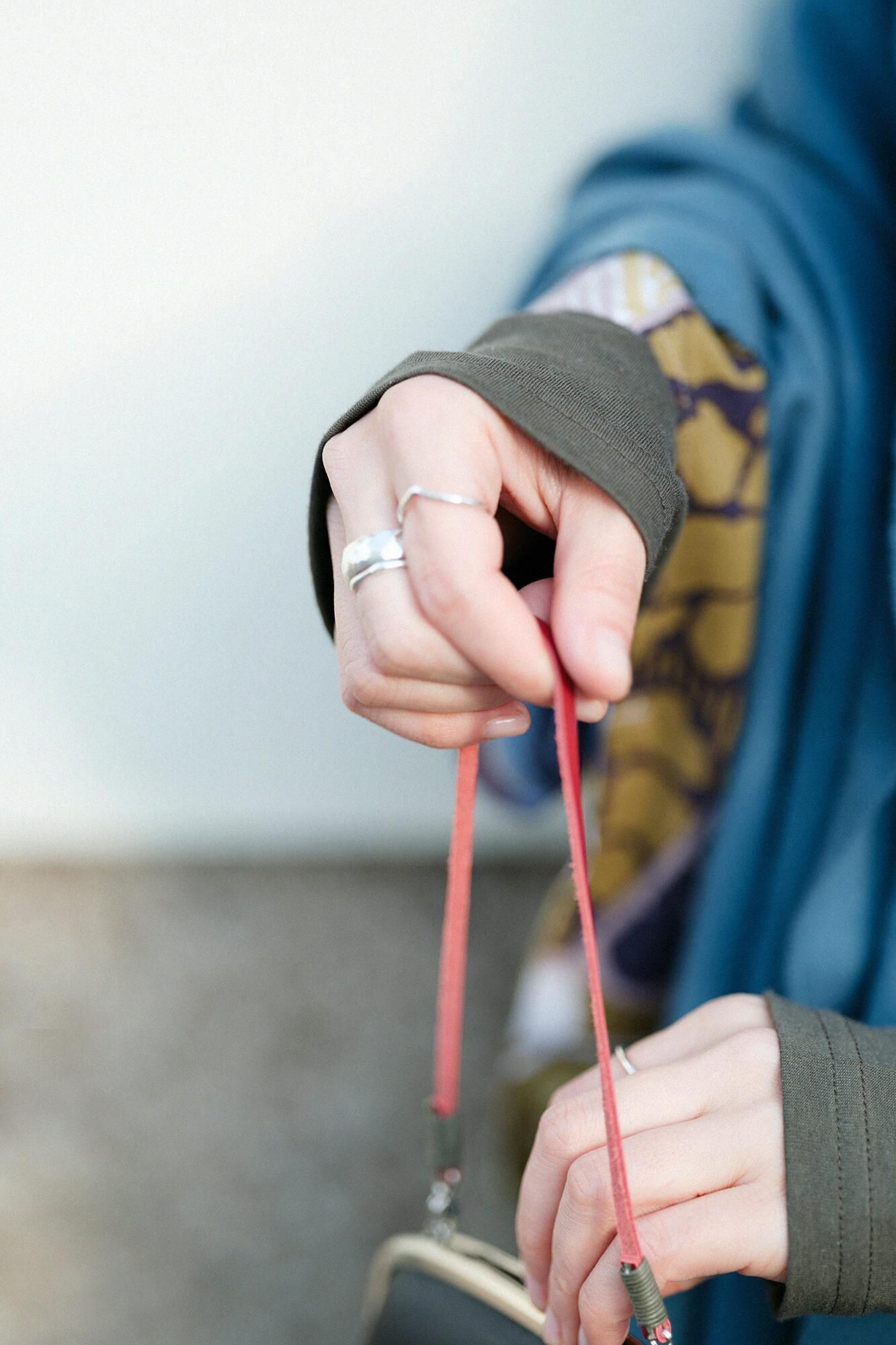 革 がま口 （親子）／濡羽色（ぬればいろ）×豆SO-SU-U